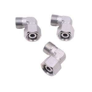 Tekanan tinggi 90 derajat siku baja karbon 2D9-22 tabung peredam adaptor dengan mur Putar - Product Image 1