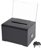 Hochwertige Acryl-ähnliche Spenden- und Vorschlagsbox mit Schloss - Sichere und Zuverlässige Ziehungsbox - Ideal für Visitenkarten