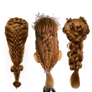 Cabeza de Maniquí para Prácticas de Peluquería y Cosmetología con Cabello 100% Humano Real - Product Image 6