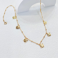 2025 tout pur S925 argent Designer INS Style petit collier de pièces d'or avec chaîne de clavicule à la mode ciel étoilé plaqué
