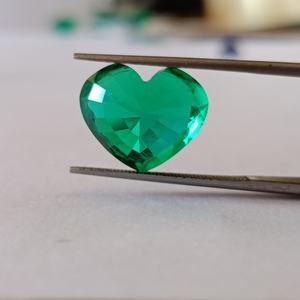 Oferta Especial: Entrega Rápida - Esmeralda Verde en Forma de Corazón, Esmeralda Sintética Suelta, Esmeralda Hecha a Mano para Joyería - Product Image 2