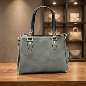 Pochette de luxe pour femme en cuir véritable avec fermeture éclair, double bandoulière, imperméable, capacité 3L+, écologique, grande capacité - Product Image 1