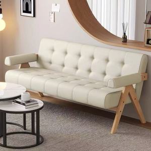 Sofá Pequeño Estilo Beige para Sala de Espera de Apartamento, Sillón para Tienda, Sala de Estar, Sofá Doble para Recepción - Product Image 2