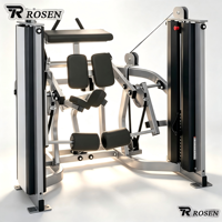 Mesin Leg Curl Berbaring ROSEN Gym Equipment Hammer Strength Pin Loaded, Pipa Baja Galvanis Berkualitas Tinggi Tebal 3MM