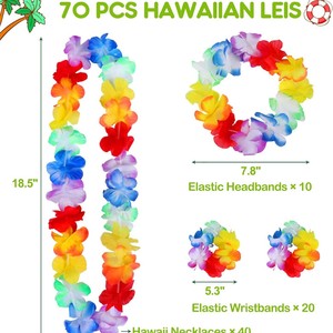 Ghirlanda di fiori hawaiani collane colorate decorazioni per feste estive in spiaggia - Product Image 6