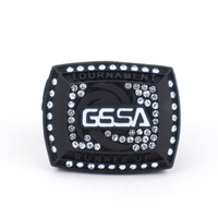 Bague de championnat de baseball nationale Shell Sports Youth personnalisée avec alliage plaqué or à réglage circulaire pour les occasions de fête