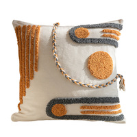 Coussin décoratif touffeté style bohème indien, coussin de dossier de canapé doux, décoration bohème pour le salon