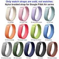 Bracelet de montre sport en nylon tressé respirant et réglable Forwelleny en prévente pour Google Fitbit Air Smart Tracker