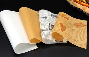 Custom Burger Grease Proof Reusable Parchment Baking Butter Sandwich Packaging Wrap Wrapping Food Safe Wax <b>Paper</b> - Product Image 2