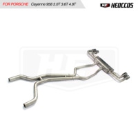 Échappement Catback pour Porsche Cayenne 958 3.0T 3.6L 4.8L Turbo Valvetronic, échappement en acier inoxydable SS304, système d'échappement haute performance