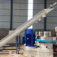 Machine à granulés de biomasse entièrement automatique 132 kW, 1500-2000 kg/h, pour sciure de bois, coques de riz, paille