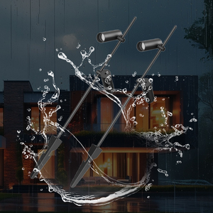 Lampes murales extérieures en aluminium LED cylindriques à intensité variable, étanches, éclairage paysager de jardin, éclairage de cour, projecteur LED à <span class=keywords><strong>double</strong></span> tête réglable - Product Image 6