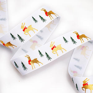 Pita Grosgrain Mewah Berkualitas Tinggi untuk Natal, Lebar 4cm (1,5 Inci), Satin dengan Cetakan Foil Emas dan Perak - Product Image 6