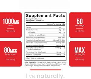 Oem Organic Apple Cider <b>Vinegar</b> Gummy Candy Vitamins with Natural Fruit Flavors for Adult Weight Loss - Product Image 4