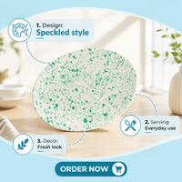 Plateau de service en porcelaine jaune moucheté créatif, plateau de présentation alimentaire moderne et minimaliste pour café, hôtel, banquet, vente chaude