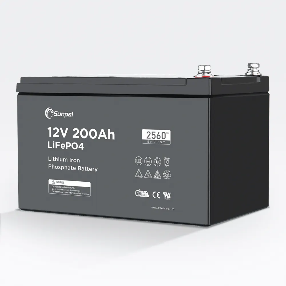 Sunpal Lifepo4 Lithium Ion Batteries 12V 100AH 150AH 200AH Solar Energy Storage System Battery