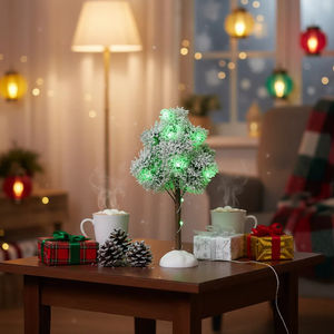 <span class=keywords><strong>Mini</strong></span> petits arbres <span class=keywords><strong>de</strong></span> <span class=keywords><strong>Noël</strong></span> modernes à LED, arbres <span class=keywords><strong>de</strong></span> <span class=keywords><strong>Noël</strong></span> artificiels miniatures pour la décoration intérieure <span class=keywords><strong>de</strong></span> bureau à domicile - Product Image 1