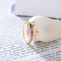 Bague en argent S925 Peishang, magnifiques designs, pierre fusionnée, bijoux arc-en-ciel pour hommes, bagues avec pierres, bijoux pour femmes