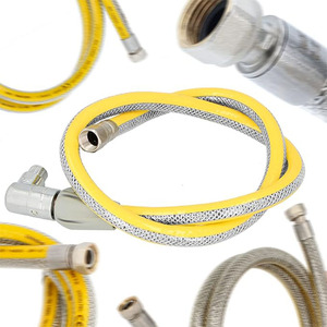 Tuyau de <span class=keywords><strong>gaz</strong></span> naturel EN 14800, 2 <span class=keywords><strong>m</strong></span> <span class=keywords><strong>1</strong></span>/2 GW, pour cuisinières à <span class=keywords><strong>gaz</strong></span>, avec raccord rapide - Product Image 5