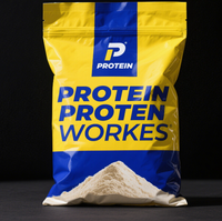 Tas berdiri cetak kustom untuk kemasan suplemen bubuk Protein Moringa