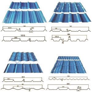 금속 벽 지붕판 이중층 롤 성형 건축 자재 기계 트라페조이드 강철 철 타일 제조 기계 - Product Image 5
