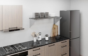 Étagère murale tubulaire en acier inoxydable de qualité supérieure pour restaurant, cuisine, garage, buanderie - Product Image 4