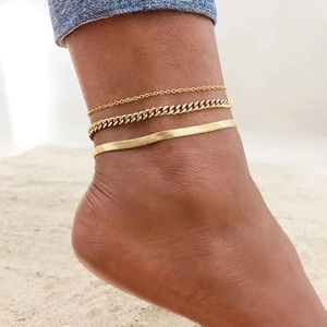 Beperkte Tijd Promotie <span class=keywords><strong>Gold</strong></span> Filled Enkelbanden Gouden Ketting Enkelband Enkelbanden Voor Vrouwen 14K