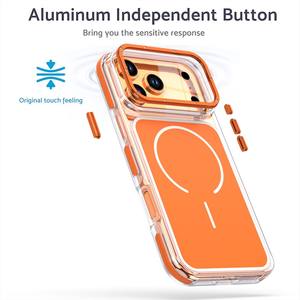 Custodia Magnetica di Lusso <span class=keywords><strong>Originale</strong></span> per <span class=keywords><strong>iPhone</strong></span> 17 Pro Max, <span class=keywords><strong>Cover</strong></span> Arancione per <span class=keywords><strong>iPhone</strong></span> 17 Pro - Product Image 2