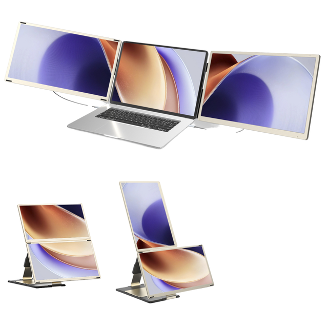 OEM Laptop Portable Triple Screen Extended Monitor S6 15.6 Inch IPS FHD 1080P Speaker IPS FHD 1080P for Laptop Extended Monitor