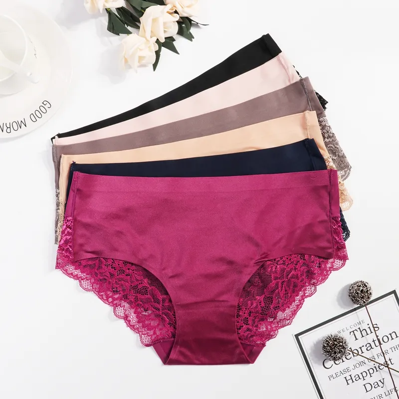 Ladies Sexy Satin Ice Silk Đồ Lót Phụ Nữ Tóm Tắt Sexy Quần Lót Ren Liền Mạch Bán Nóng Mới Và Đồ Lót Phụ Nữ Phổ Biến.