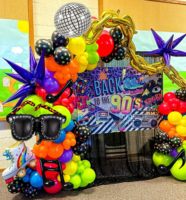 Nicro prix usine 90s 80s thème 165 pièces fête ballon arc fournitures gonflable arc-en-ciel Latex ballon rétro Photo stand accessoires