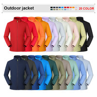 Vestes pour hommes personnalisées, veste imperméable à col montant, uniforme d'équipe, veste de randonnée en plein air respirante avec logo OEM