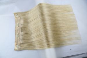 Extensiones de Cabello Humano Virgen Ruso 100%, Doble Trama, Rubio, Sedoso <span class=keywords><strong>y</strong></span> Suave, para Salón Profesional - Product Image 3