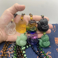 Vente en gros Ethnique Lucky Protection Feng Shui Cristal Chandail Collier Clair Améthyste Obsidienne Renard à Neuf Queues Pendentif Colliers
