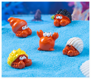 ตุ๊กตาปูฤาษีทำจากยางเรซินน่ารักขนาดเล็ก3D สัตว์ทะเลของเล่นสำหรับเด็กพิพิธภัณฑ์สัตว์น้ำตาบอดกระเป๋าเซอร์ไพรส์ - Product Image 3