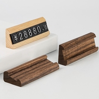 Numéro réglable Base en bois massif Prix Affichage Cube Prix de gros Stand Tag