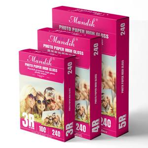 Papier <span class=keywords><strong>photo</strong></span> 5 pouces 6 pouces 7 pouces 230g 200g simple face imperméable haute brillance pour impression jet d'encre 3R240X 200 feuilles 100 feuilles/paquet - Product Image 2