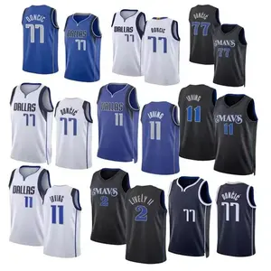 DAL Basketball Men's 11 Kyrie Irving 77 Luka Doncic 2024 New Season US America Embroidery City Edition Basketball Jerseys
