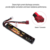 Melasta 11.1v 1200mah 3s 20c Compatible Deans-T Connecteur Lipo Airsoft Batterie Pack pour Airsoft Ak47 Mp5k Mp5