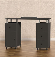 Bureau de manucure personnalisé moderne et luxueux Fourniture d'outils de manucure amovibles en bois simple Table à ongles au design exclusif
