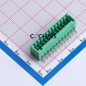 MX2EDGRC-2.54-12P-GN01-Cu-A Plug-in Terminal Block Bent Lead Through Hole,P=2.54mm <b>Board</b>-to-<b>Board</b> / Socket - Closed 1x12P 2.54mm - Product Image 1