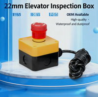 BENLEE 2MM IP65 Boîtier d'inspection d'ascenseur rouge Interrupteurs à bouton-poussoir champignon momentanés en plastique 10A Max. Courant 1NO 2NO 1NC