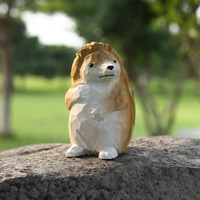 Série de petits hérissons sculptés à la main en bois massif, ornement de voiture et de bureau, pendentif, style dessin animé mignon, cadeau personnalisable, pour l'exportation