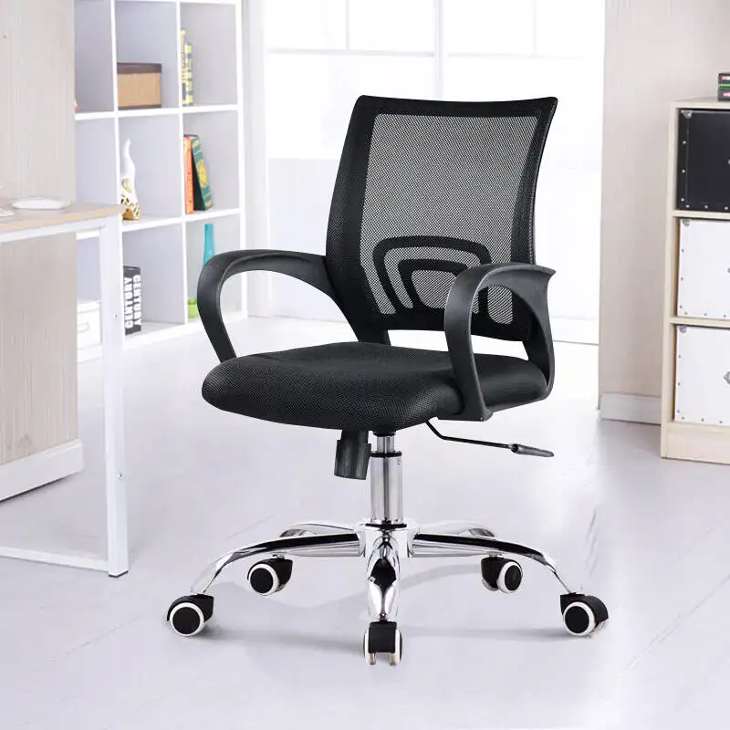 Chaise de bureau pivotante en tissu maille, pour ordinateur Client, à dossier moyen, pour le personnel, vente en gros sur ligne, bon prix