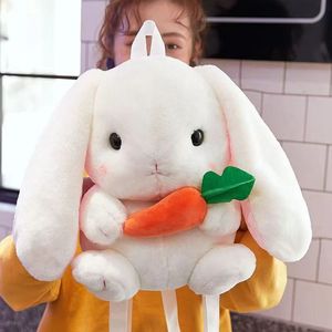 หมอนอุ่นมือรูปกระต่ายน่ารัก ตุ๊กตาขนนุ่ม กระเป๋าเป้ ตุ๊กตา ของขวัญวันเกิดสำหรับเด็กผู้หญิง - Product Image 2
