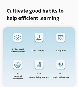 Bureau d'étude ergonomique inclinable et réglable en hauteur pour enfants, nouveau design, pour la maison et la salle d'étude - Product Image 3
