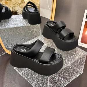 女式2025舒适角斗士平底夏季凉鞋，带缓冲奢侈品牌pu鞋 - Product Image 2