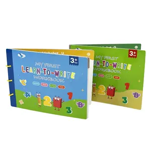 My First Learn-to-Write Workbook: English French Spanish Practice Writing for Kids: Line Tracing, Letters, Numbers, Math