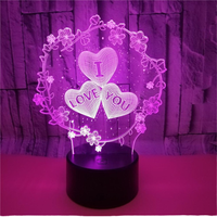Lampe de nuit 3D LED USB moderne 5W en acrylique, lampe d'ambiance élégante, illusion 3D anime, blanc chaud pour chambre d'enfant, lampe de table