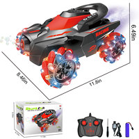 Coche de Acrobacias a Control Remoto para Niños, con Lanzador de Burbujas, Luces, Música, Alcance de 30m, Baterías Incluidas